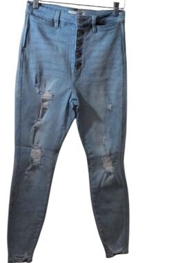 KanCan Light Blue High Rise Distressed Jeans